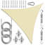 Voile d'ombrage triangle royal avec ensemble de quincaillerie et corde-114882180-114882178