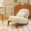 Mignon fauteuil d'appoint avec pieds en bois pour un confort douillet dans le salon et la chambre à coucher-509978033