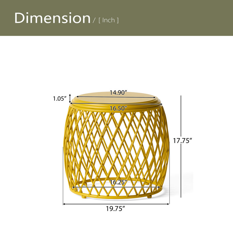 Table d'appoint 19,75, Jaune