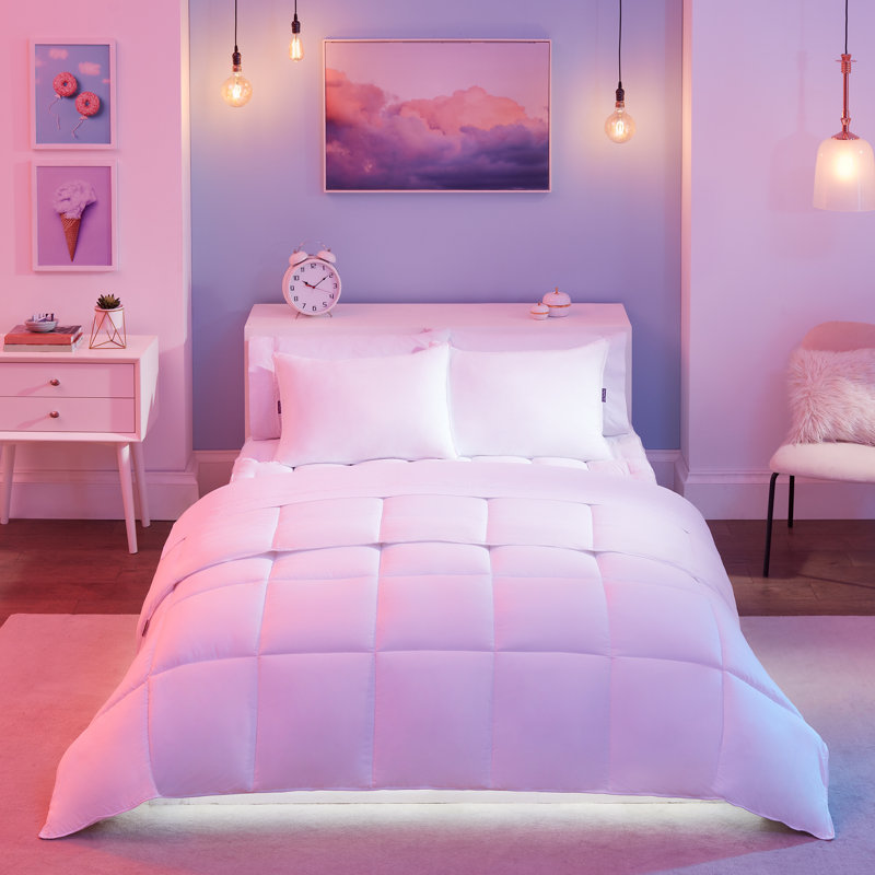 Jumbo White Hypoallergenic Polyester Throw Pillow Set