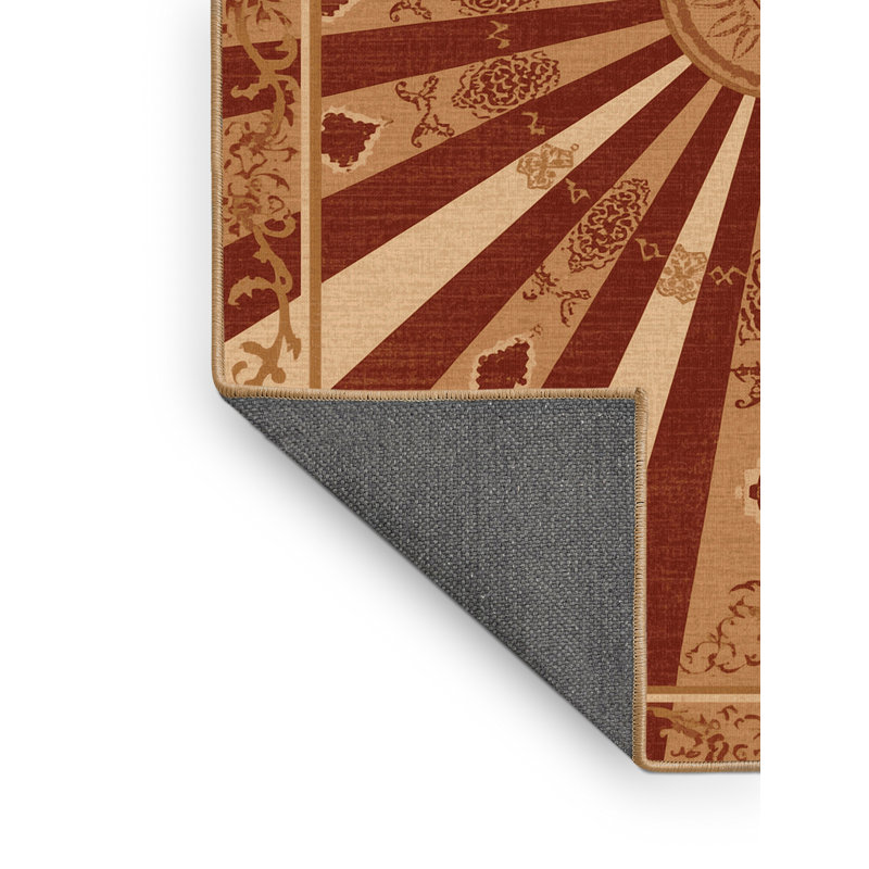 Tapis oriental doux et moelleux Dylan Classic - brun clair, 7 x 9