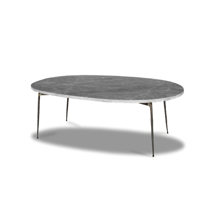 Table basse avec rangement Tuk Tuk, Marbre gris, H 14 po x l 39 po x P 28 po