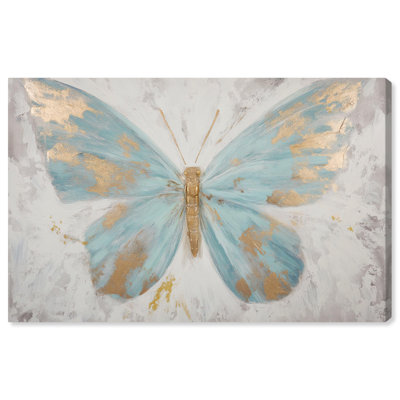 Art Remedy, art élégant sur toile glamour, papillon scintillant