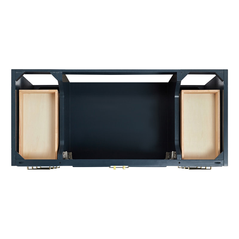 Stafford 48.75'' W Single Bathroom Vanity Base, Midnight Blue