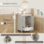 Meuble-lavabo moderne blanc 24 po avec lavabo, trou de robinet simple, porte texturée, tiroir et charnières à fermeture en douceur sur pieds en pin