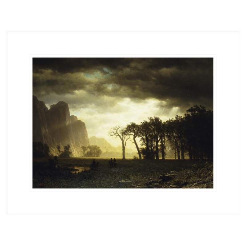 «Passing Storm in Yosemite» par Albert Bierstadt, impression giclée sur cadre, H 23,15 po x l 29,5 po