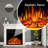 Darhl 26.7" W Electric Fireplace Mantel, Adjustable Realistic 3D Flame-1529485213