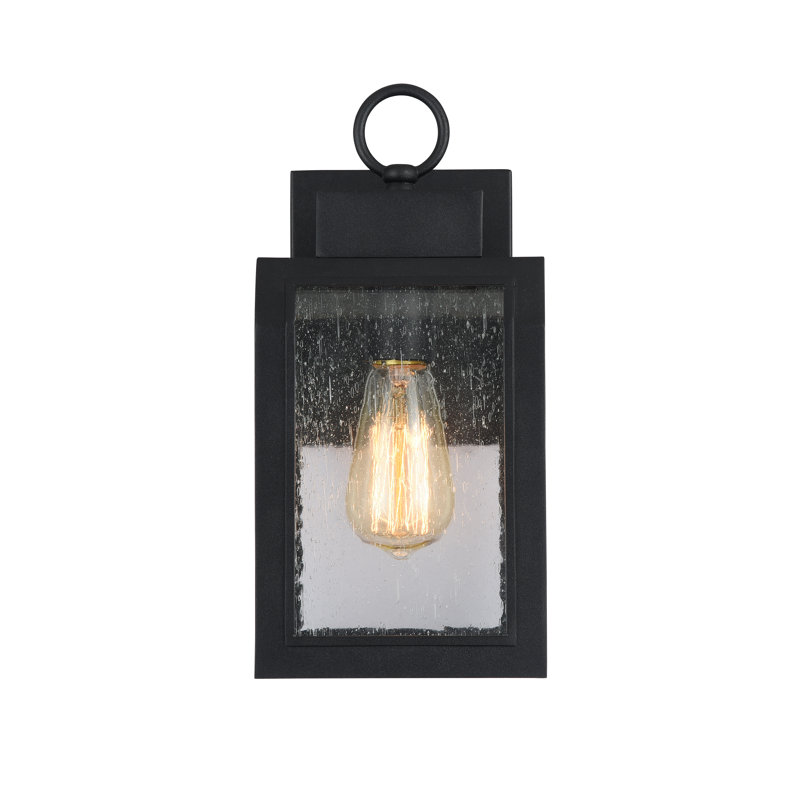 Abram Wall Light, 12.25" H x 5.75" W x 5.5" D, Textured Black