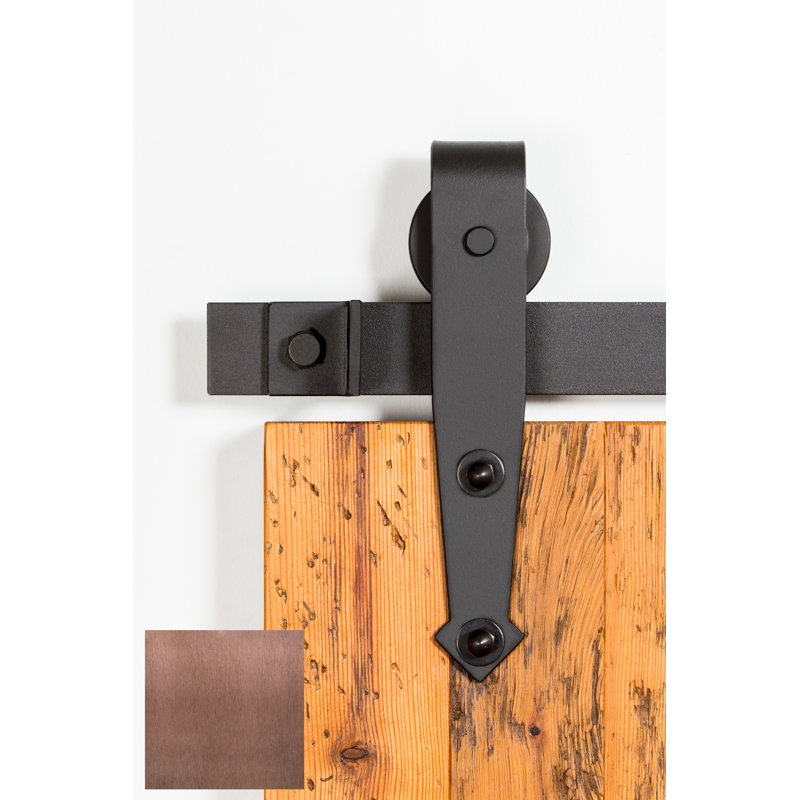 Ensemble de quincaillerie de porte de grange simple standard Arrowhead Premium, 72 po, Sou neuf