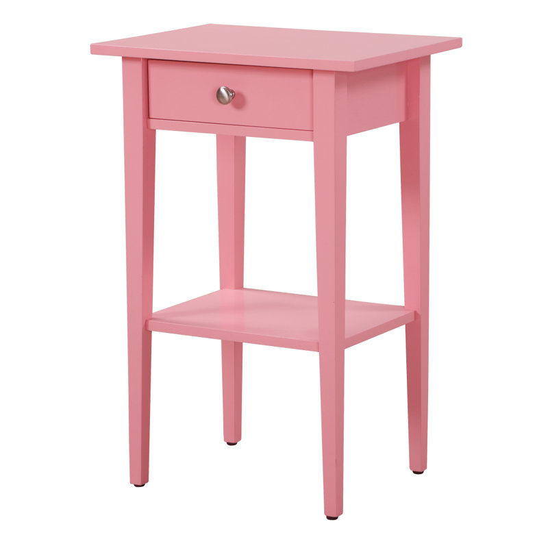Table de chevet élégante et contemporaine, Rose