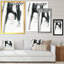 Portrait noir et blanc d'un mannequin élégant - Art mural sur toile glam-1491803654-1491803658