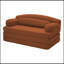 Canapé pliable à deux places en velours côtelé avec coussin moelleux-1697889399