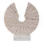 Sagebrook Home 11X10" Travertine Open Circle On Marble Base, Tan