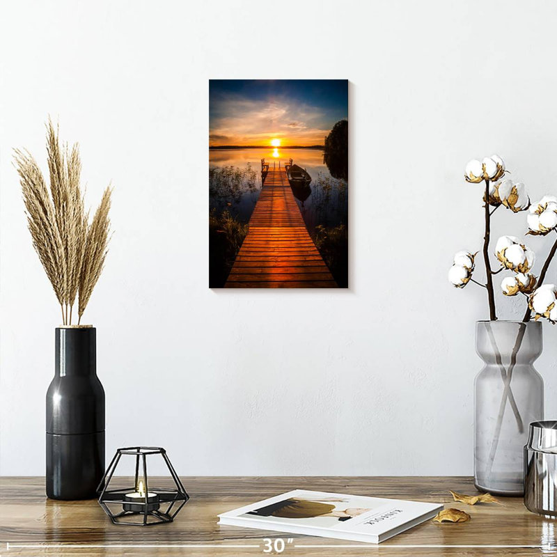 Aletra Finland Sunset Dock, 12" H x 8" W