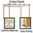 10 Ft.W Metal Pergola with Canopy,wood-94286574-94286576