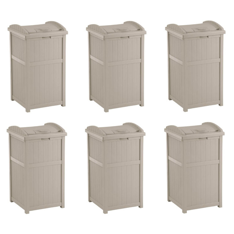 Suncast 30 Gallon Manual Lift Trash Hideaway Container