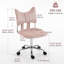 Chaise de coiffeuse pivotante et réglable à 360° avec un joli dossier, idéale pour la chambre, le salon, le bureau et le bureau d'étude.-136219980