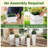 Tall Planters Set of 2, Large Indoor Outdoor Front Porch Planter, Inner Pot & Drainage Holes, Decorative Planter with Rattan Texture for Flowers, Patio, Backyard, Garden, Home-2116826478-2116826482