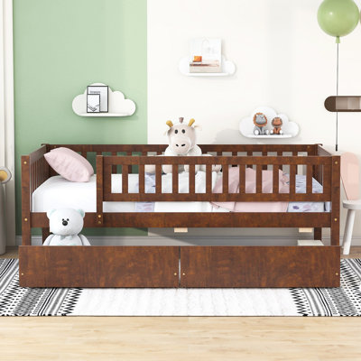 Twin Wood Bed With Storage Drawers - Adds Practicality To Your Living Space Daybed Two Build, Versatile Setup