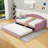 Upholstered Daybed with Trundle, USB and Type-C Charging Ports-1379929843