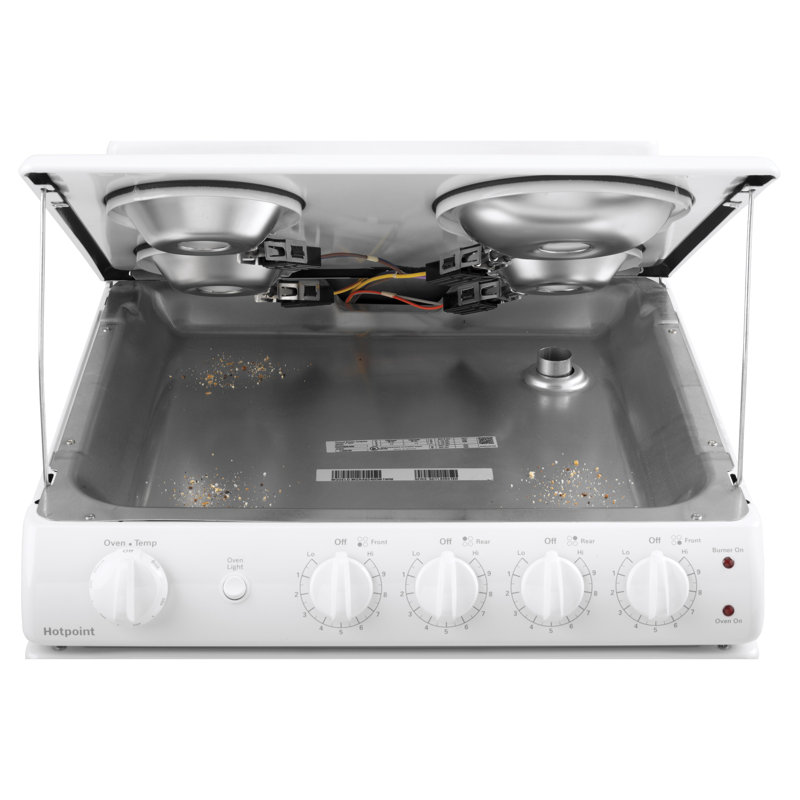 24" White Freestanding Electric Range with Coil Burners