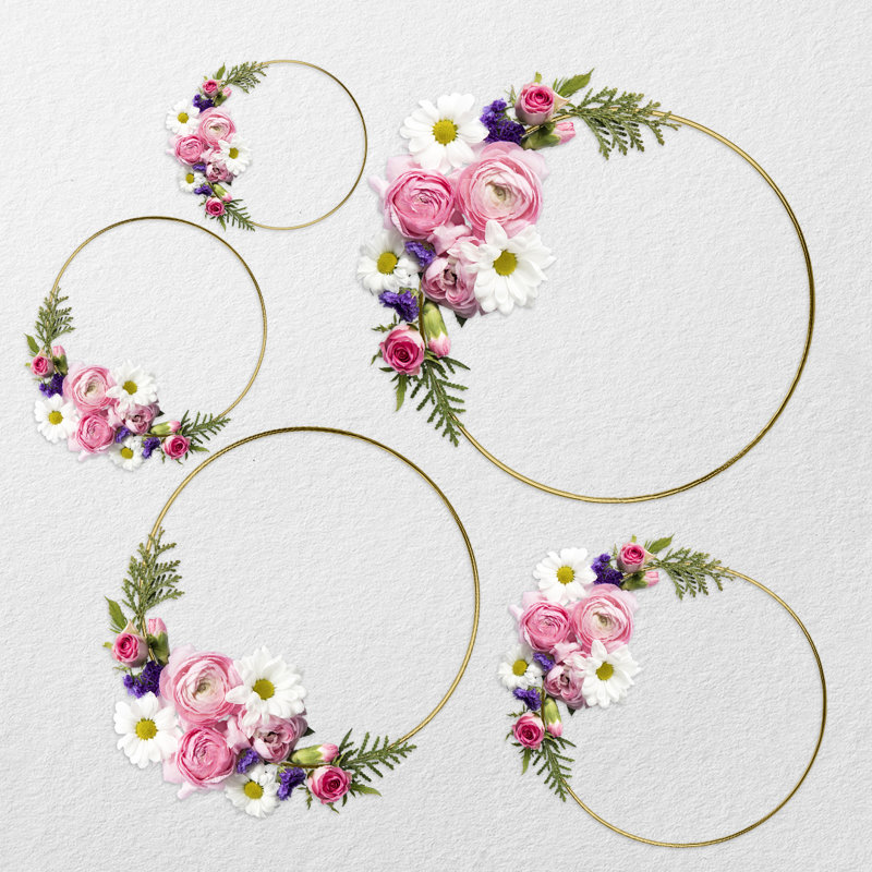 Couronne en métal 9 po cerceaus diy, Doré