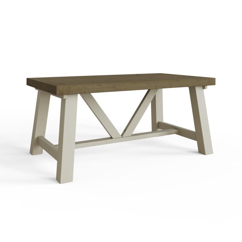 Brents Rectangular Trestle Base Dining Table Solid Reclaimed Pine 1.6m or 2m., 200" L x 100" W