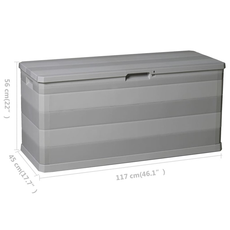 Burkhart Garden Storage Box 280 L, Light Grey