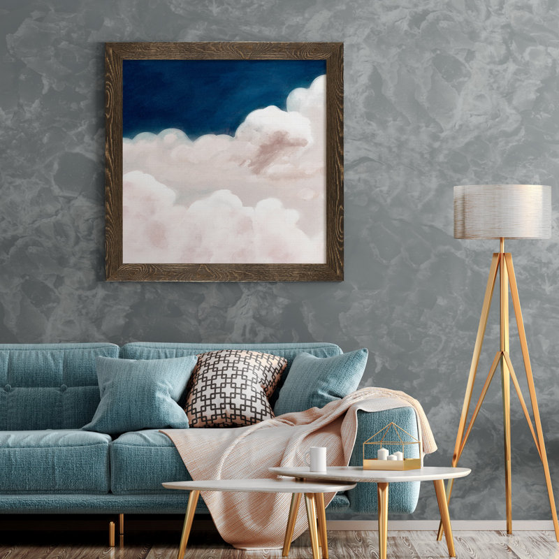 Nuit trouble, reproduction d’art encadrée, Toile avec cadre en noyer, Pas de tapis, H 31,5 po x l 31,5 po x P 1,5 po