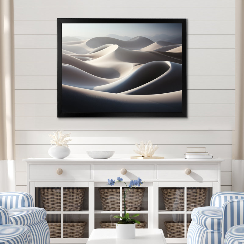 «Beach Photo Dune Dreams X», reproduction sur toile, H 16 po x l 32 po x P 1 po, Cadre simple noir