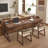 Tan Rectangular Solid Wood desk-109561857