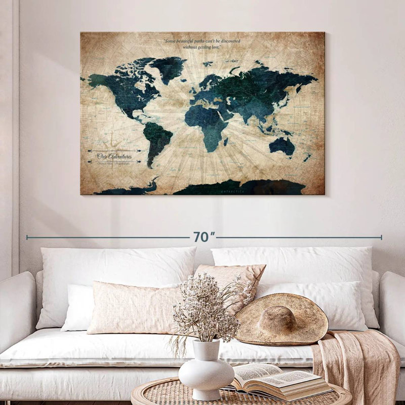 «Our Adventures World», punaise Amrico II, H 32 po x l 48 po
