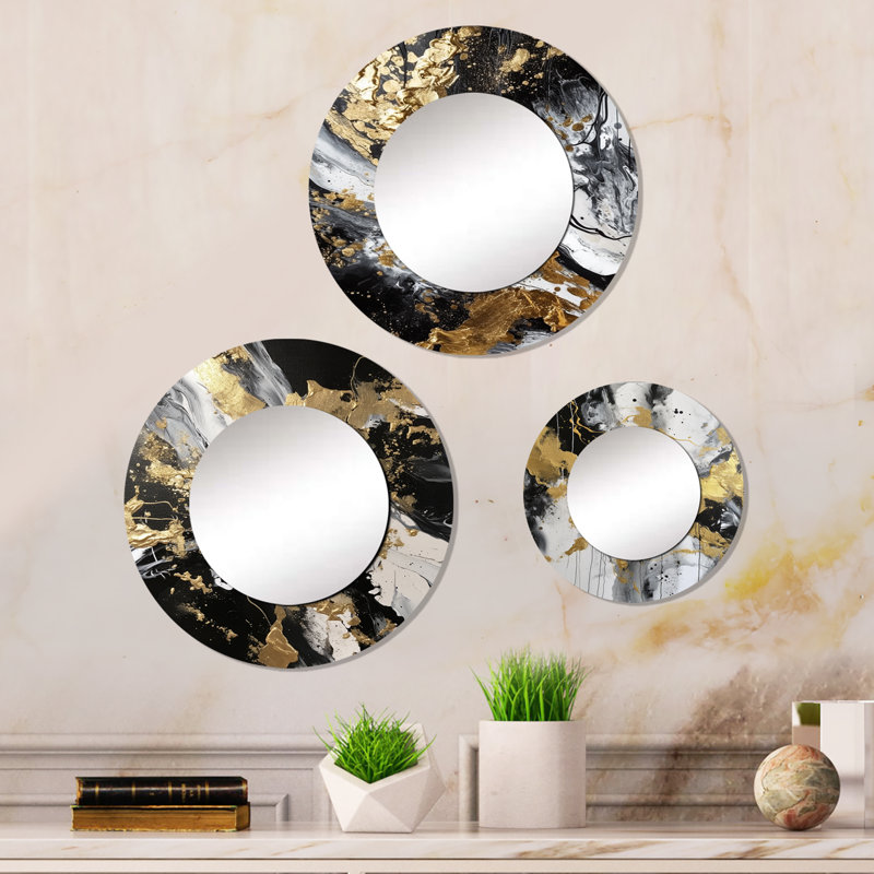 Ensemble de 3 miroirs en aluminium Demar