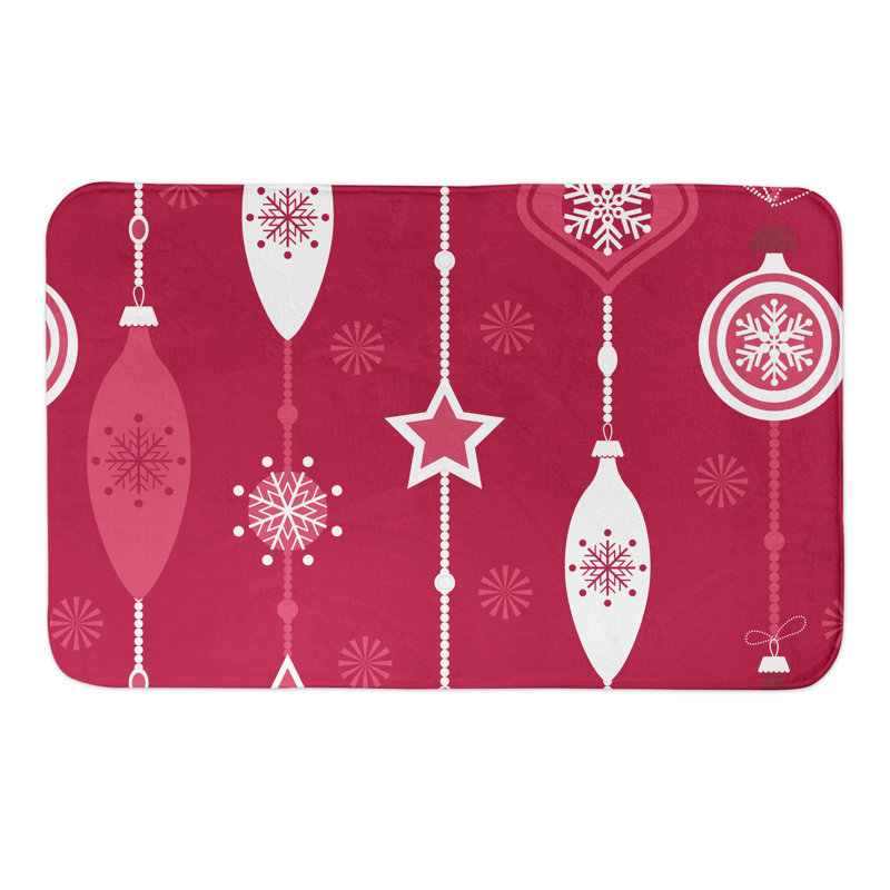 Tapis pour salle de bain Nannette, Rouge