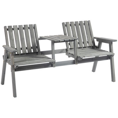 Ganzi Solid Wood Outdoor Bench