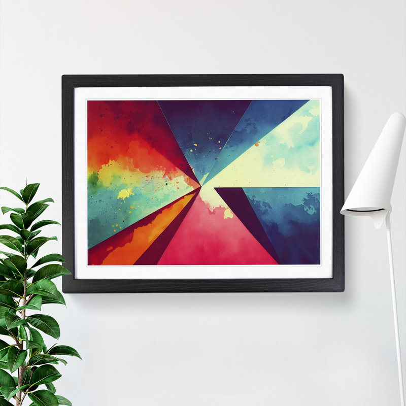 Soulful Modern Abstract Art - Framed Print, Black, 46cm H x 64cm W x 2cm D