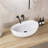 Fslefay 24'' White Solid Surface Bathroom Countertop Sink