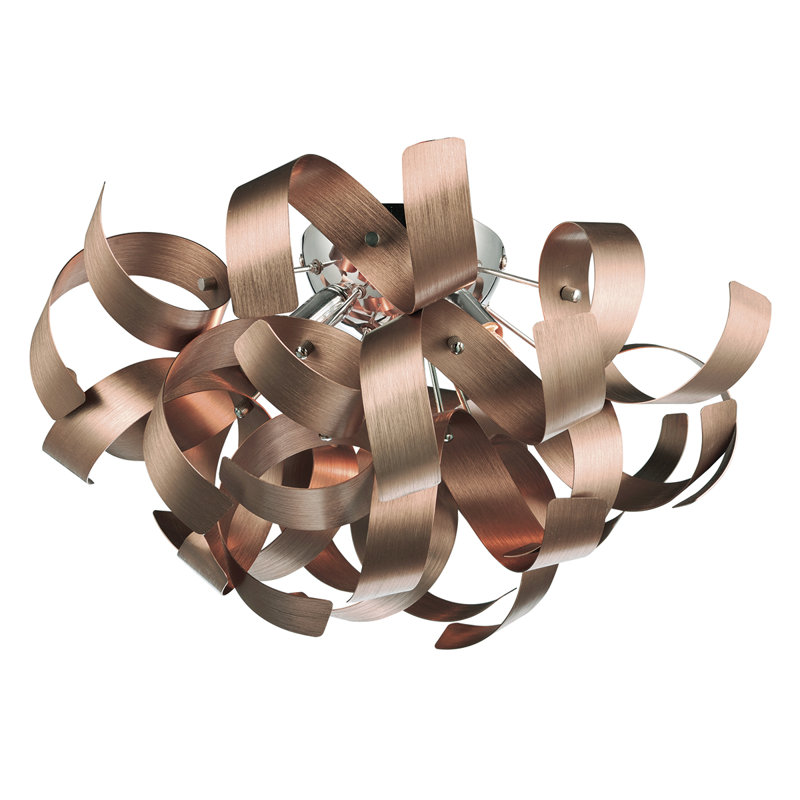 Mcelroy Flush Mount, Brushed Copper, 4