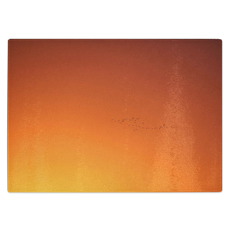 Tempered Glass Birds in Flight During a Sunrise Chopping Board, 39 cm W x 28.5 cm L