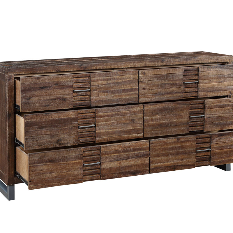 Commode Andria à finition chêne récupéré (Commode)