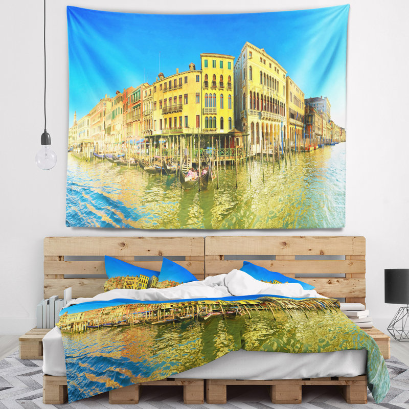 Tapisserie panorama grand canal cityscape, H 32 po x l 39 po