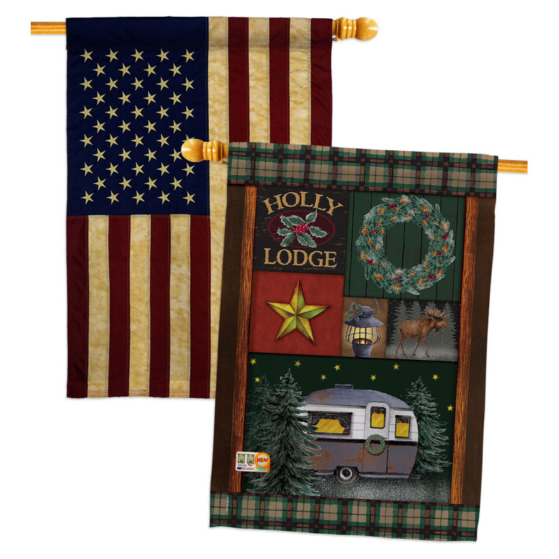 Drapeau de maison à 2 côtés en polyester / mélange de polyester 40 x 28 po