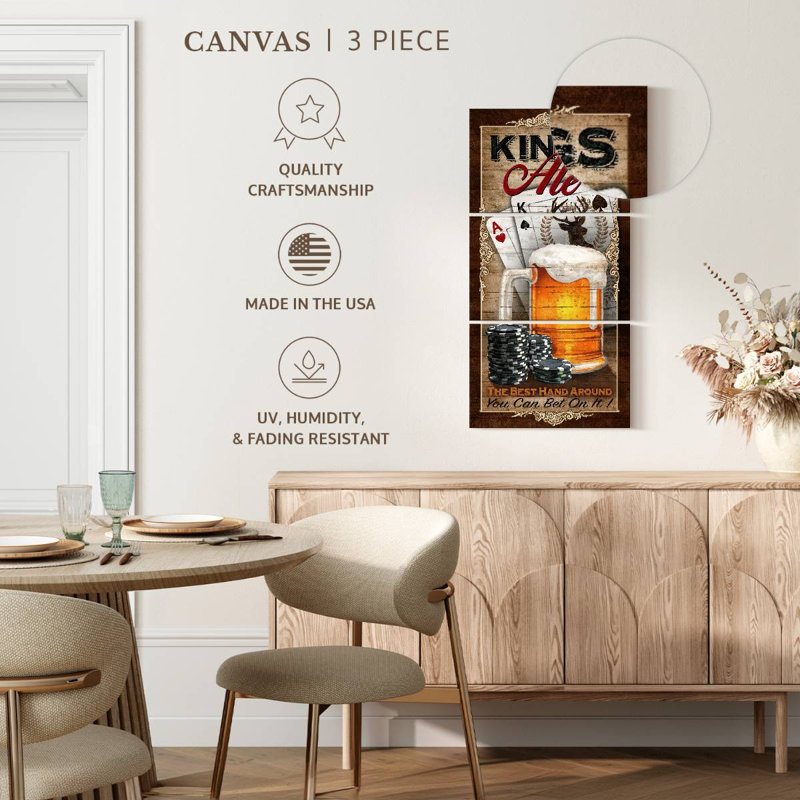 Kings Ale, 52" H x 24" W