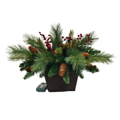 Woodland Collection Window Box Filler: Pre-Lit 