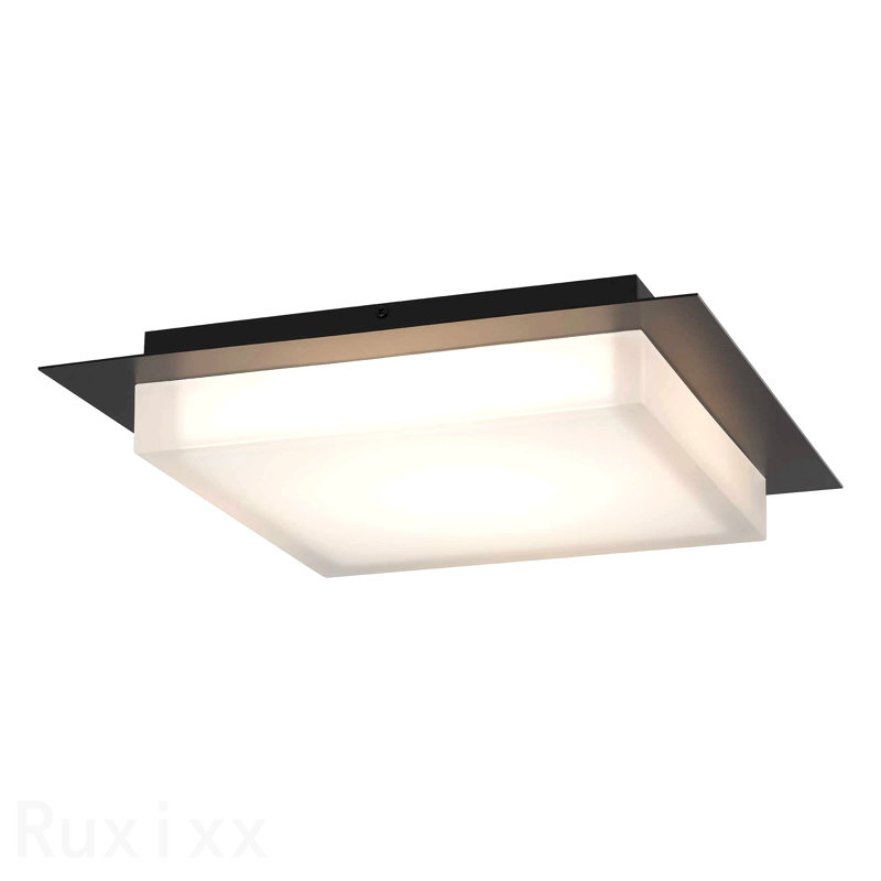 Plafonnier encastré à DEL 14 po, Noir, H 2,75 po x l 14 po x P 14 po