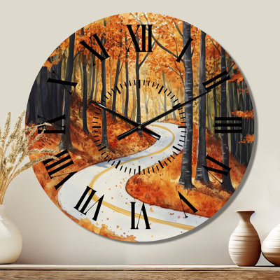 Horloge murale paysage d'automne