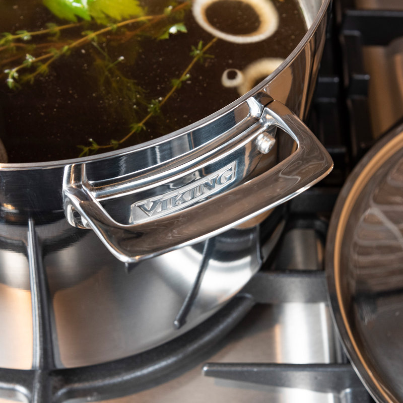 Viking 12-Quart Stainless Steel Stock Pot with Lid