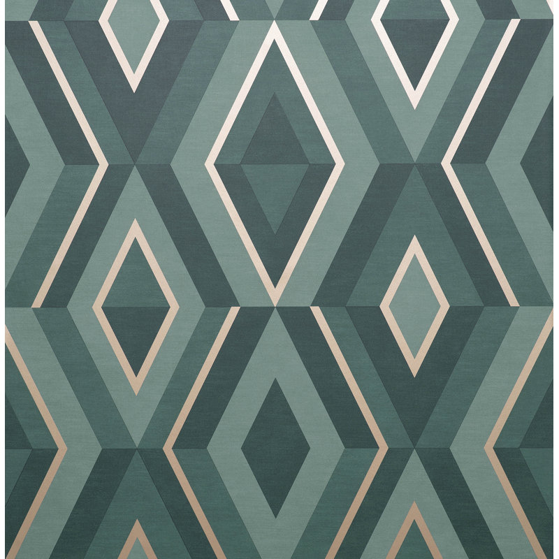 Rouleau de papier peint clinard L 33 po, Turquoise