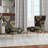 Upholstered Floral Side Chair - Modern floral Accent Chair-90396927