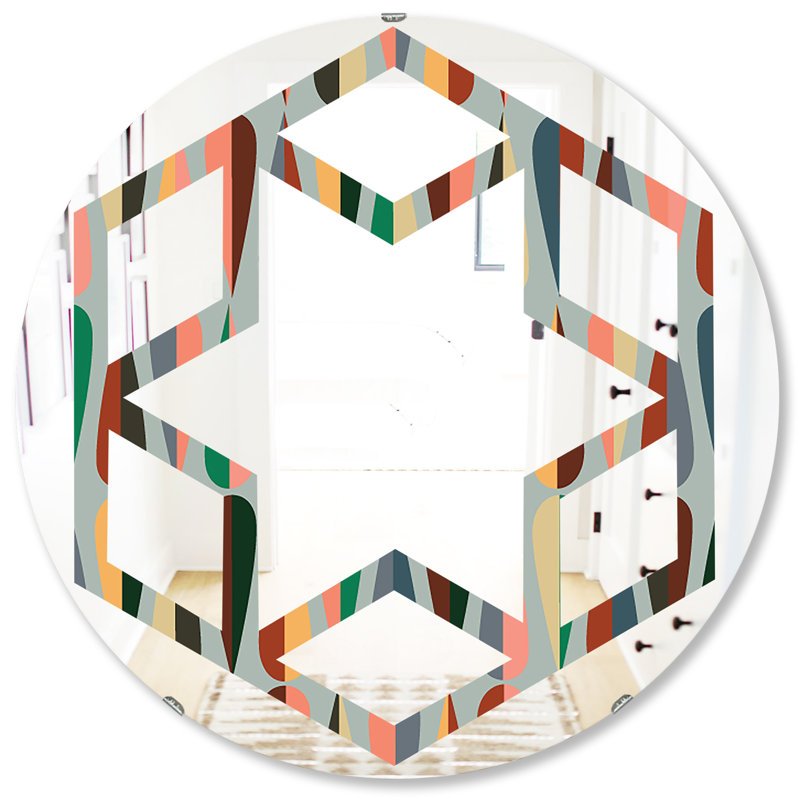 Miroir mural Hexagon Star, H 31,5 po x l po